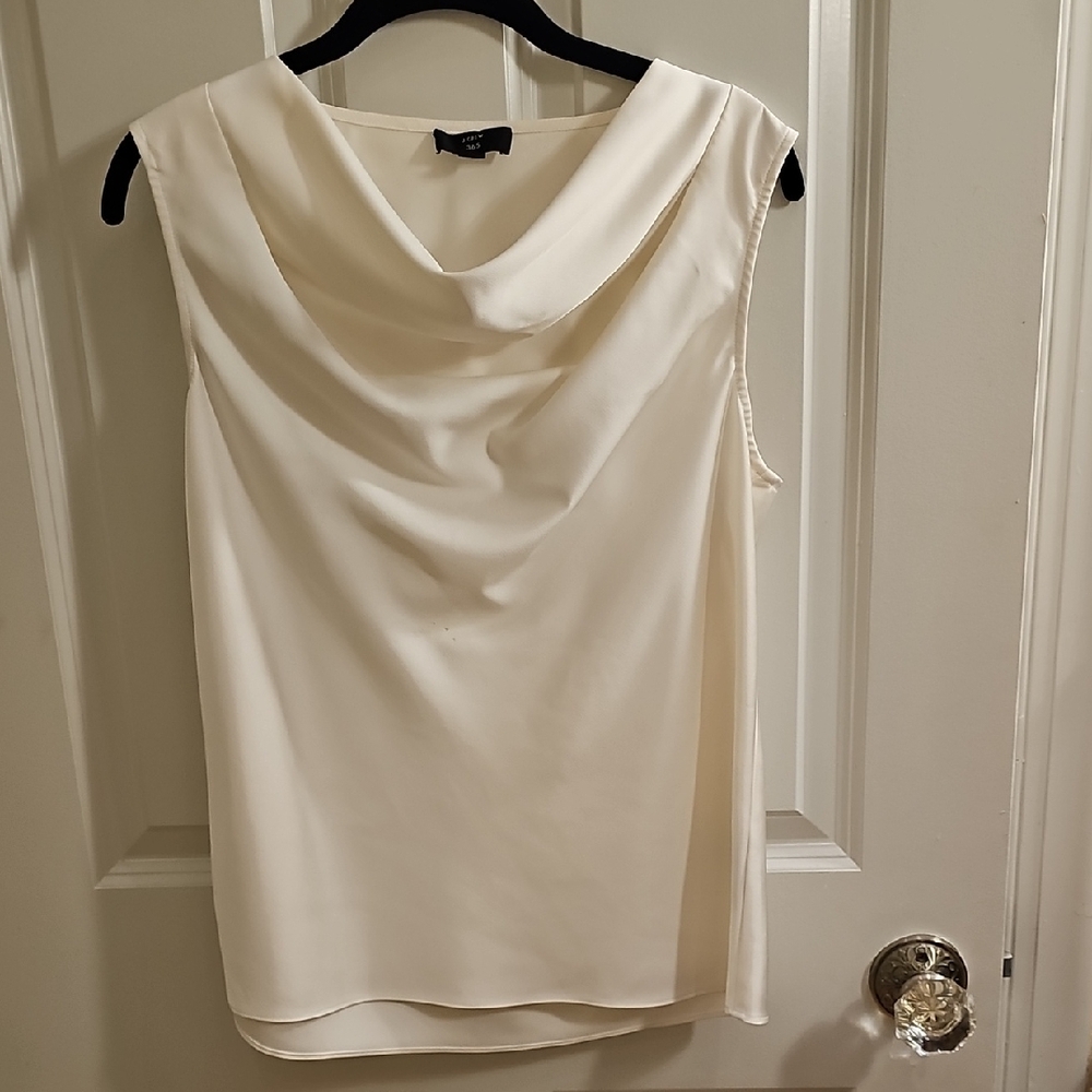 J.Crew Cream Sleeveless Blouse
